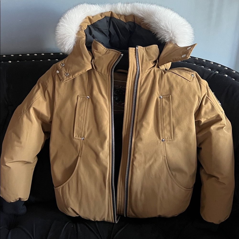 Moose Knuckles Brown Jacket with Metal Accents